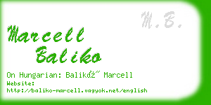 marcell baliko business card